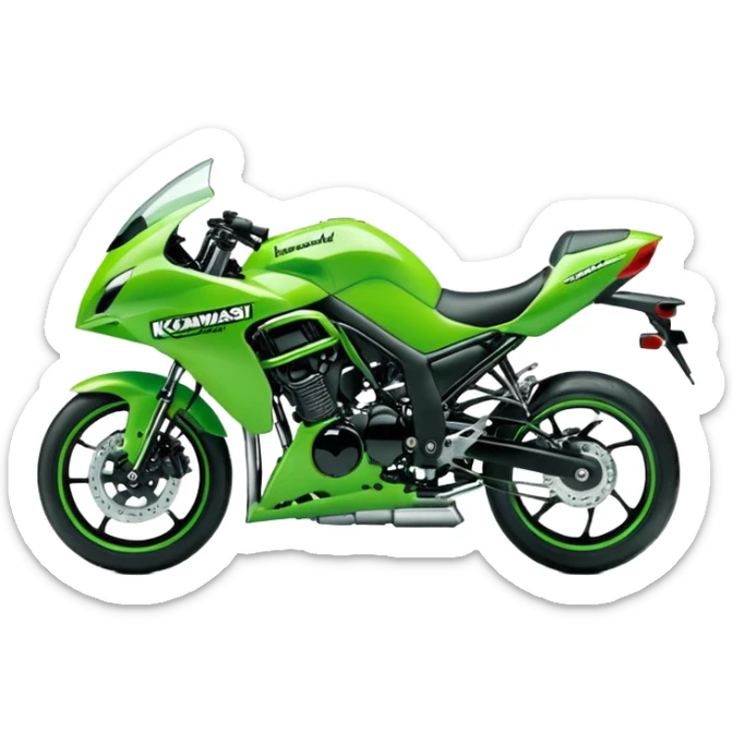 I need a kawasaki bike brand logo as a emoji sticker