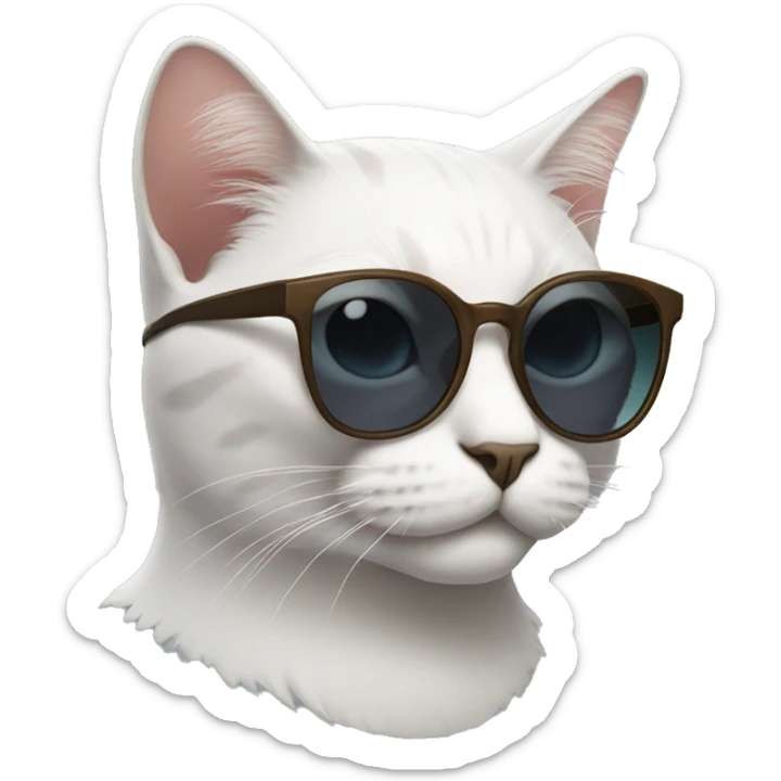Cat with sunglasses sticker