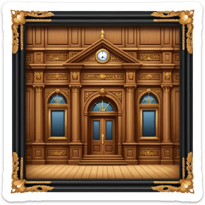 court building inside sticker