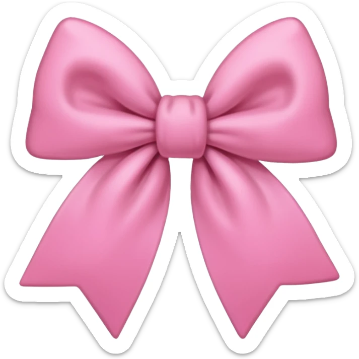 pink soft bow sticker