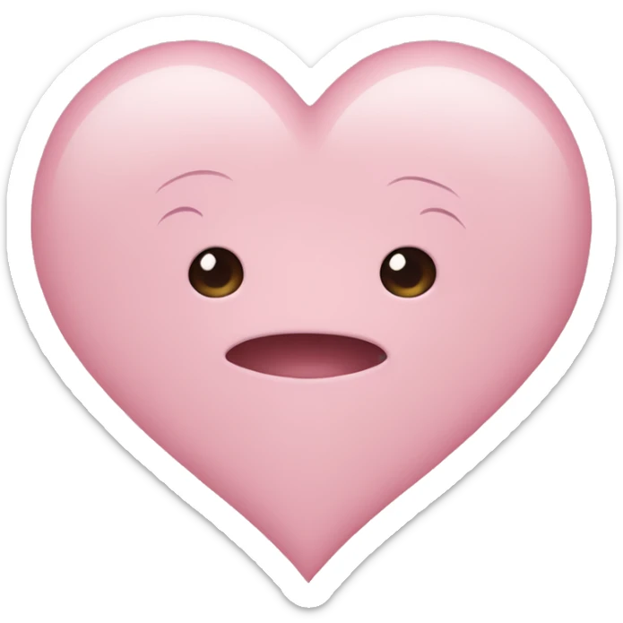 Baby pink heart  sticker