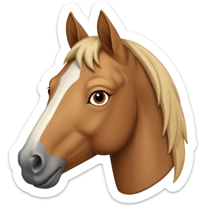 Horse smirk or something like uff reaction of horse bojack sticker
