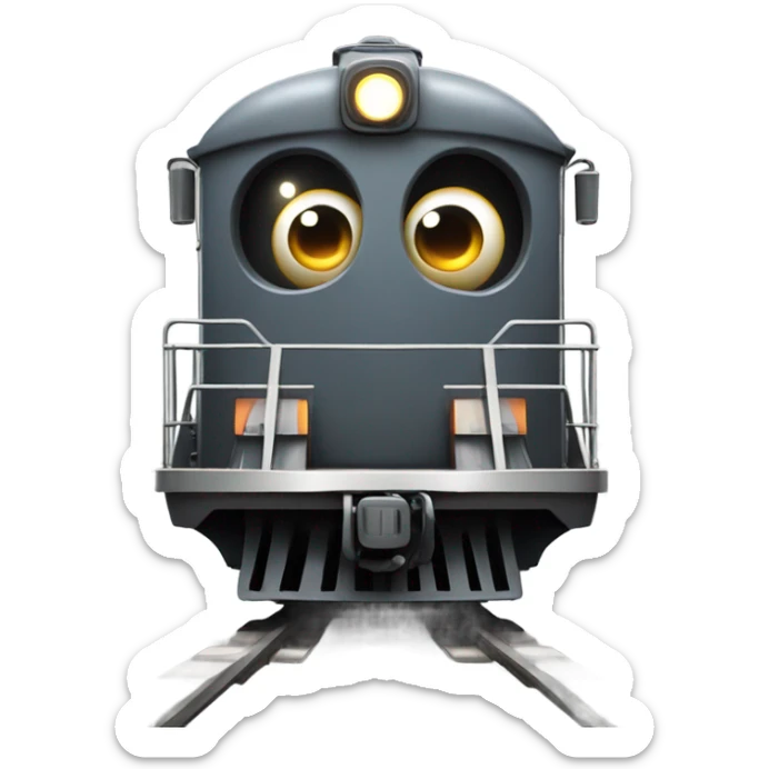A electric locomotive (With little Kirby shiny eyes) sticker
