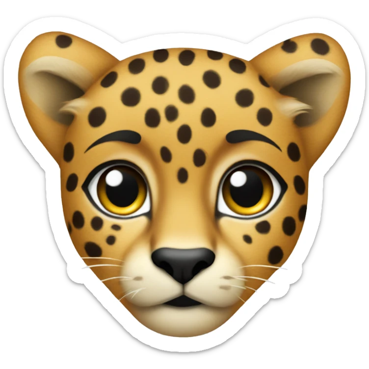 Cheetah print sticker