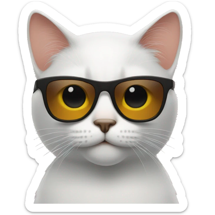 Cat with sunglasses sticker