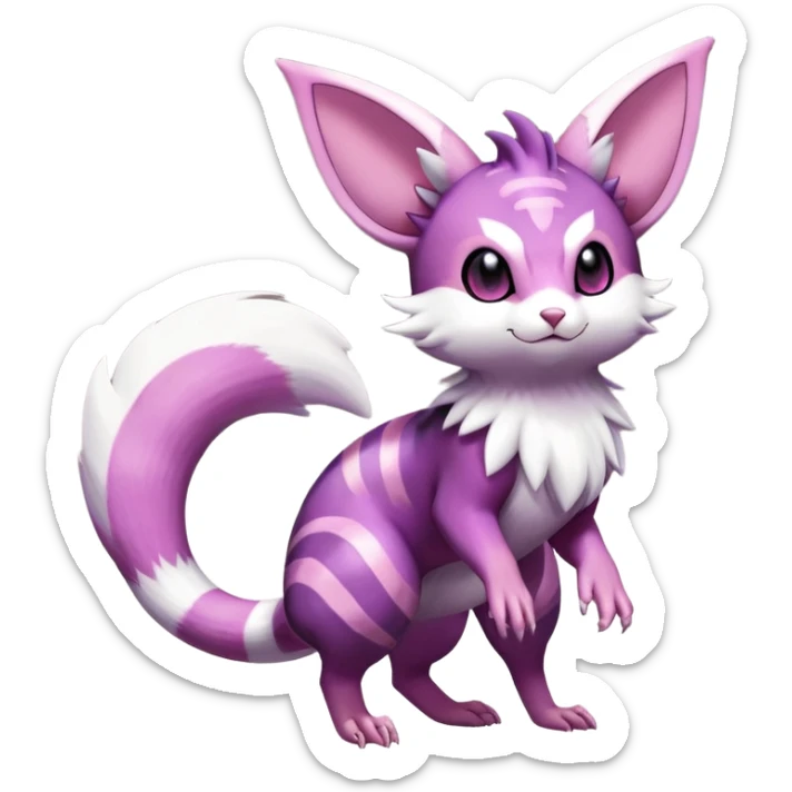 Shiny Furret-Espeon-Furret-Noibat-Noivern-Hybrid (Full body) sticker