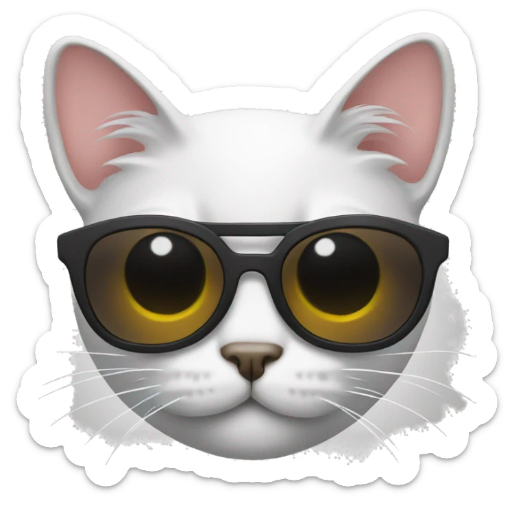 Cat with sunglasses sticker