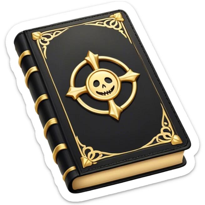 Gothic book sticker