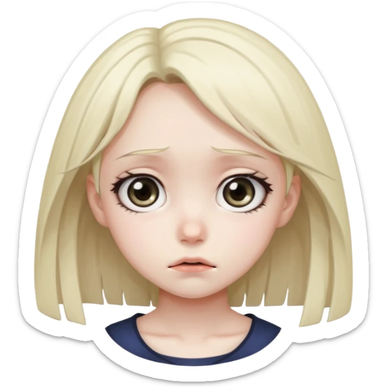 Sad anime girl sticker