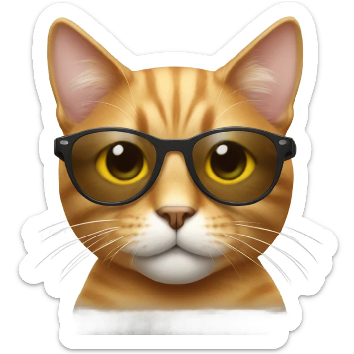 Cat with sunglasses sticker