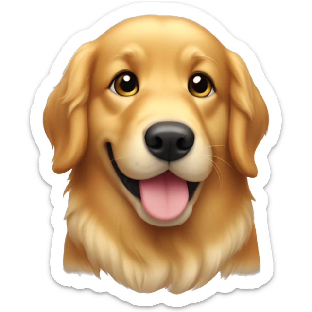 Golden retriever roll sticker