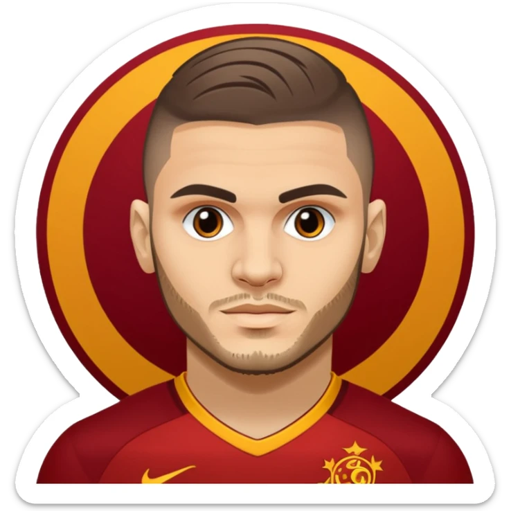 Mauro icardi Galatasaray formasıyla gol sevinci yapıyor sticker
