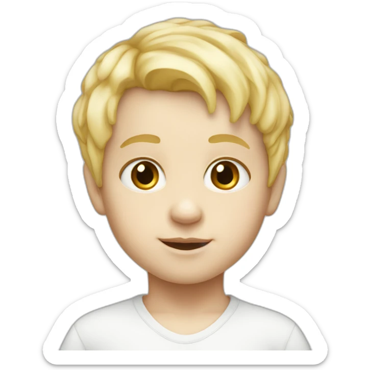 baby boy with blond hair5 and white skin full length sticker
