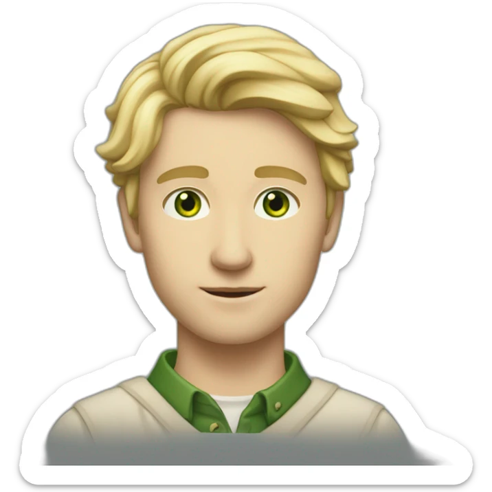 Full-length-fit-young-british-male-historian-with-blonde-hair-and-green-eyes sticker