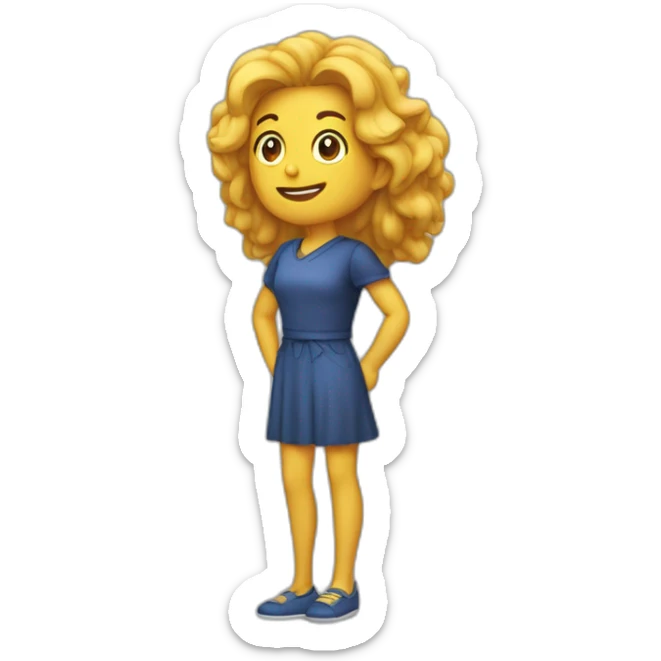 Quelqu’un qui se tient debout derrière quelqu’un dans la figure rit sticker