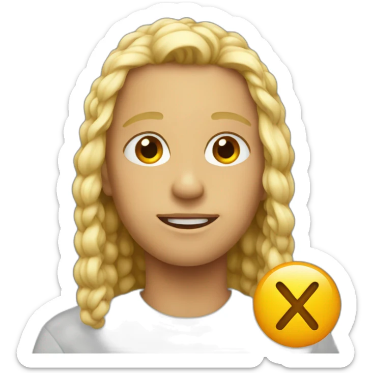 X emoji sticker