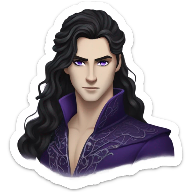 Rhysand and Feyre from ACOTAR in Court of Nightmares sticker