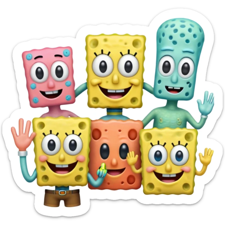 You want to make the emoji of SpongeBob and her friends real sticker