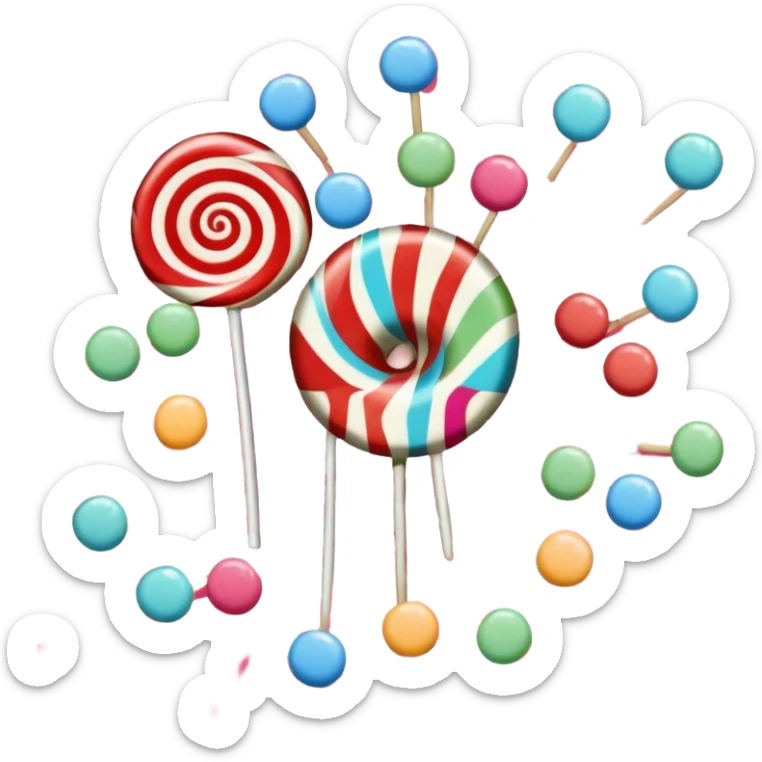 Circus candy sticker