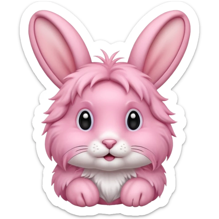 Pink rabbit sticker