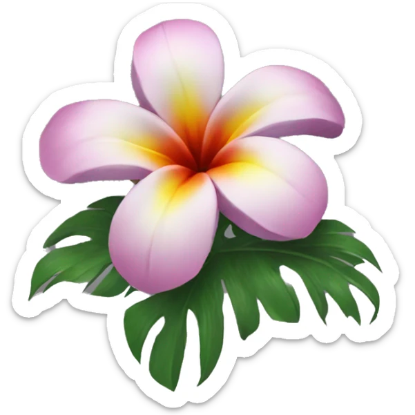 Tropical flower sticker