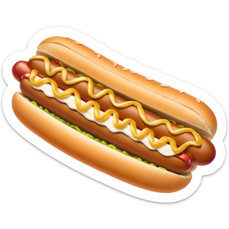 A Seattle style hotdog; a hot dog with cream cheese and grilled onions on it sticker