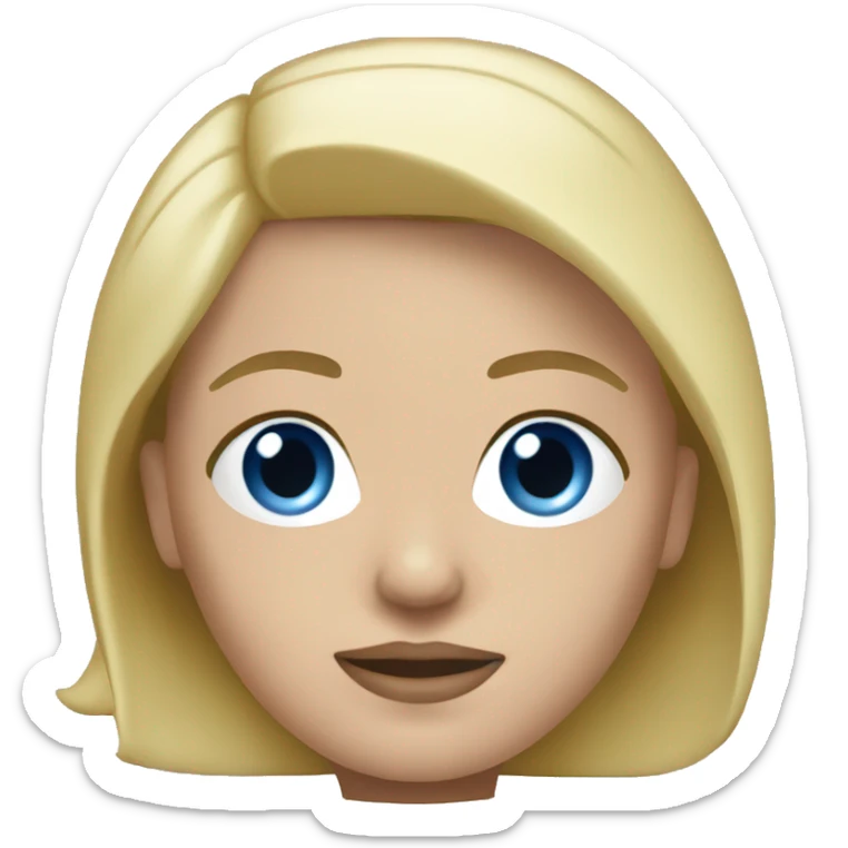 Woman Blonde short hair blue eyes chiefs fan  sticker