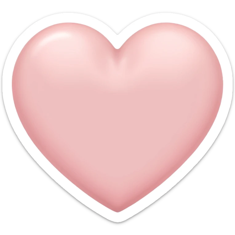 pale pink heart sticker