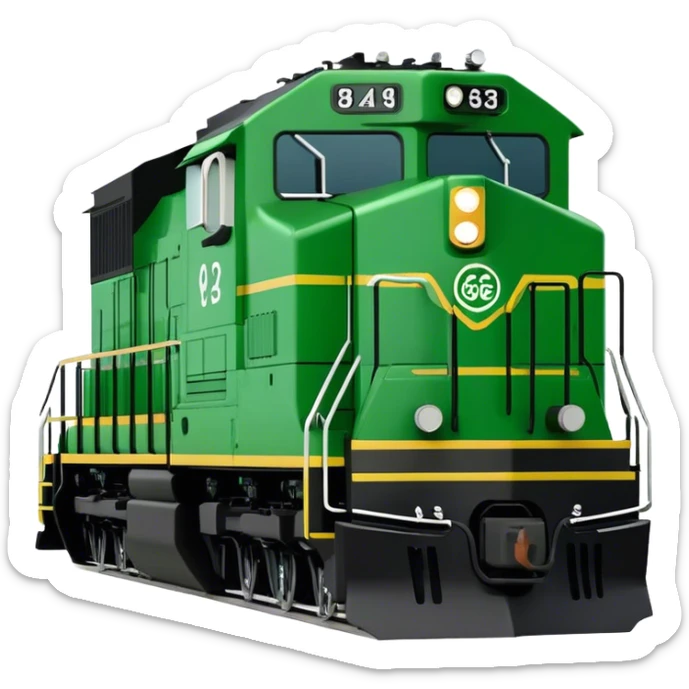 Locomotive (Freight) - GE ES44AC (Model Year: 2021) (Iconic colour: Green and black) sticker