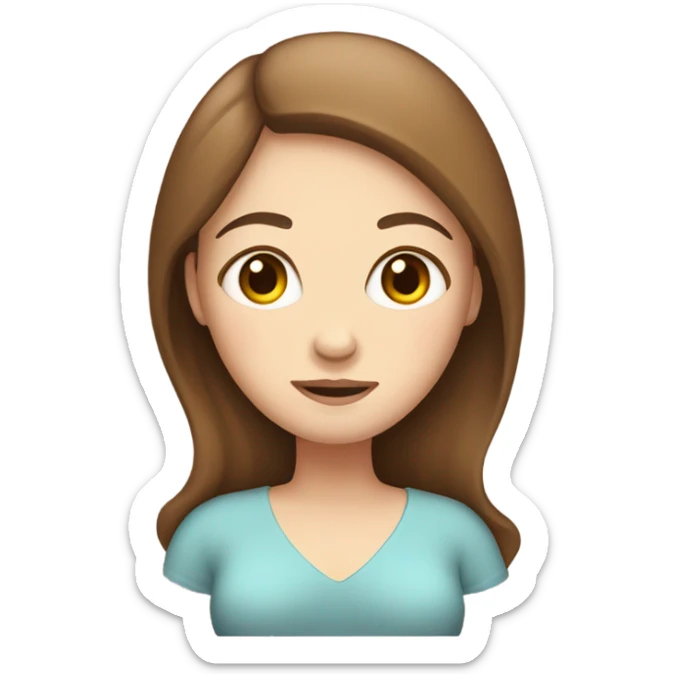 Pregnant emoji of white girl with brow sticker