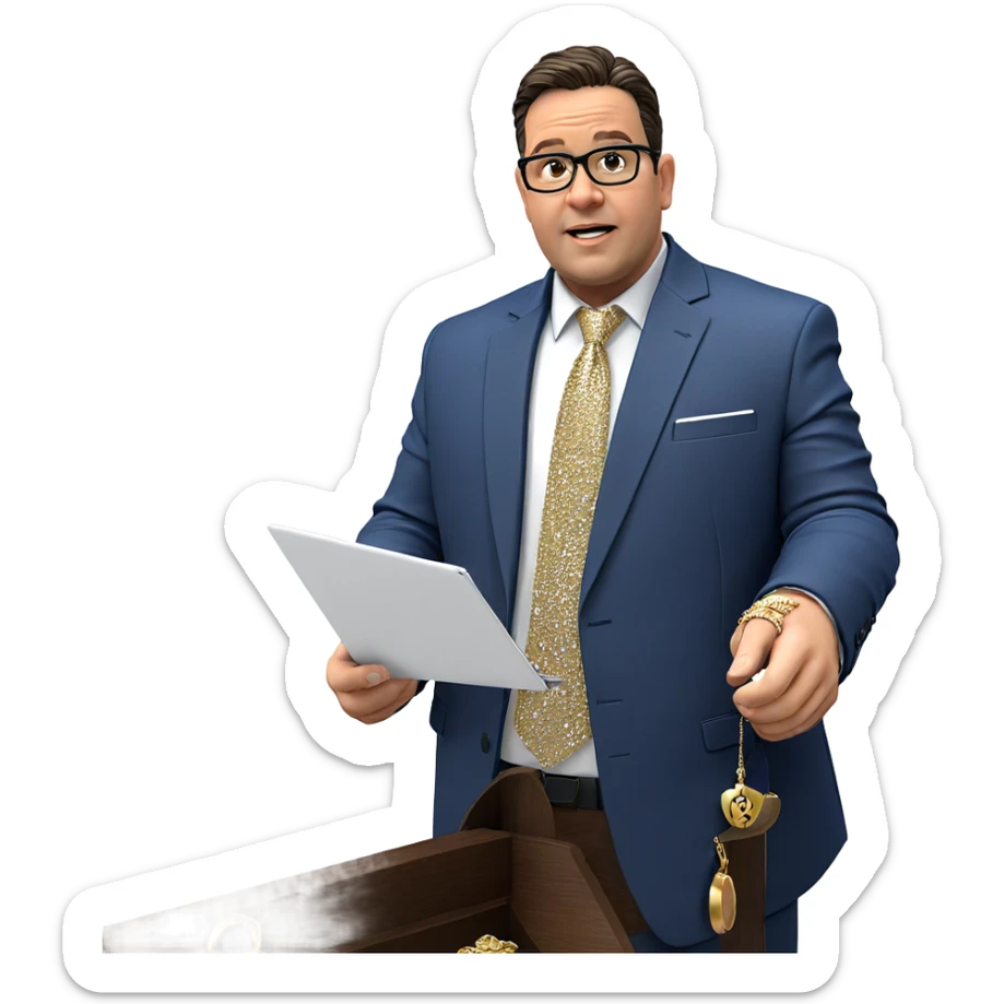 formal attire with jewelry showcase sticker