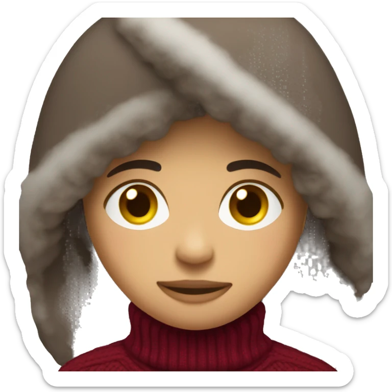 winter, christmas, hispanic, short brown hair, boy, brown eyes, child, full body, burgundy sweater sticker