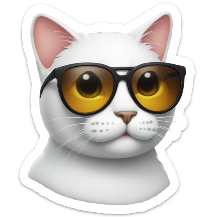 Cat with sunglasses sticker