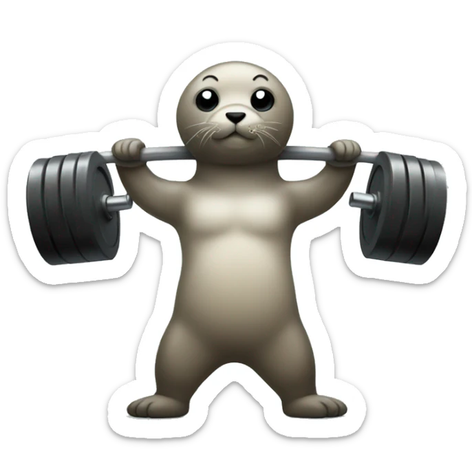 Seal lifting weights  sticker