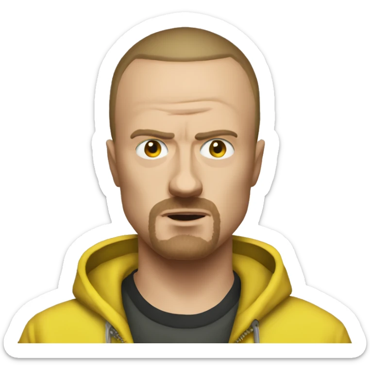 Generate Jessie pinkman with scares how he looked like in the end of season 5 of breaking bad sticker