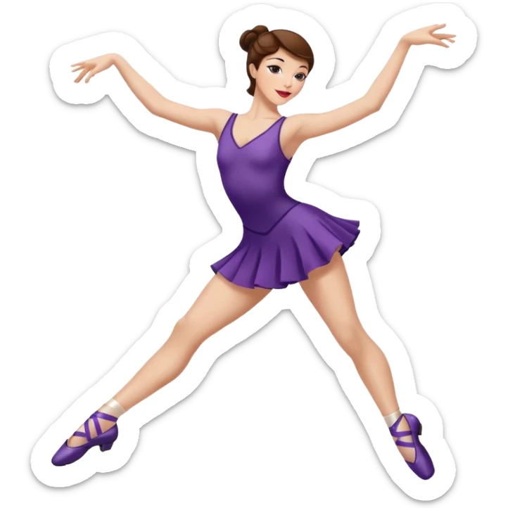Jazz dancer white with brown hair wearing dance turning shoes not ballet shoes  sticker