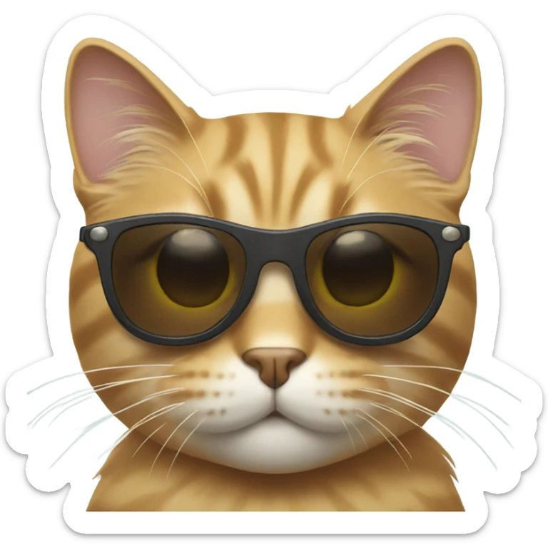 Cat with sunglasses sticker