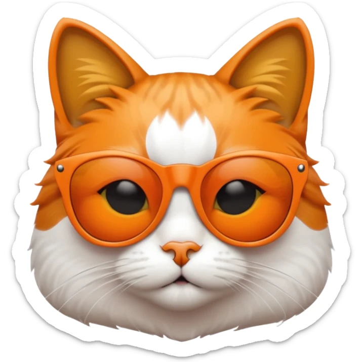 Cat with sunglasses sticker