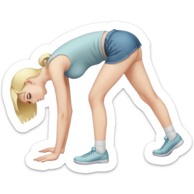 fullbody naked  without any clothes on busty teen young blonde pawg buxom bending over sfw sticker