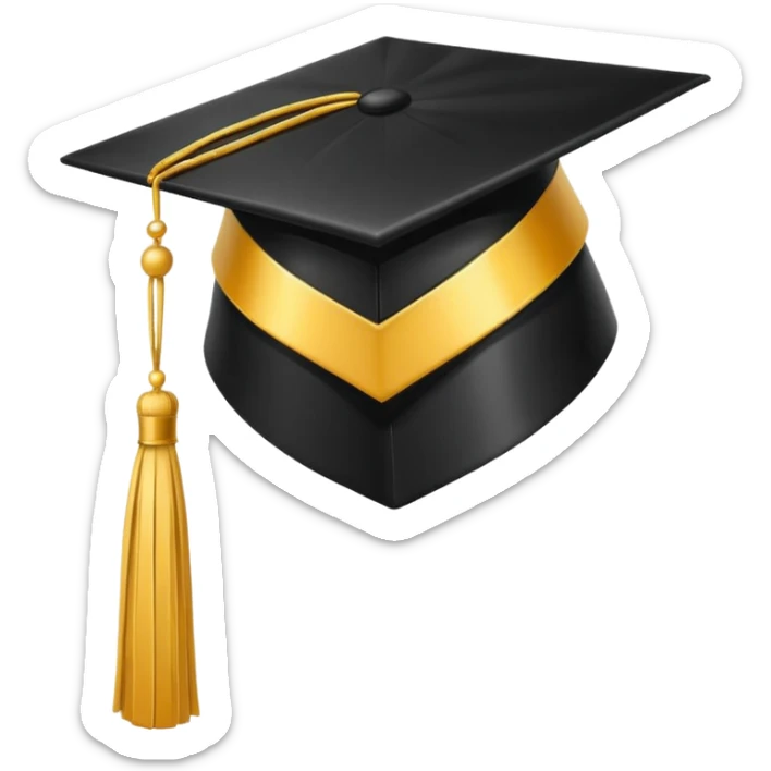 graduation cap sticker