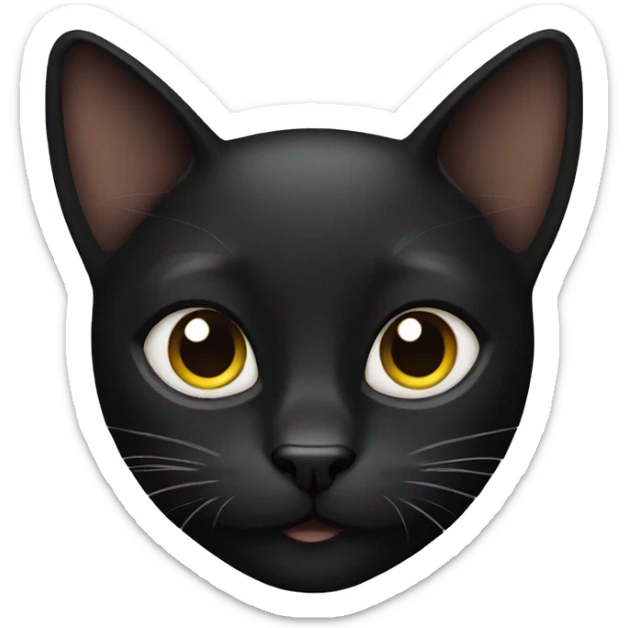 Black cat sticker
