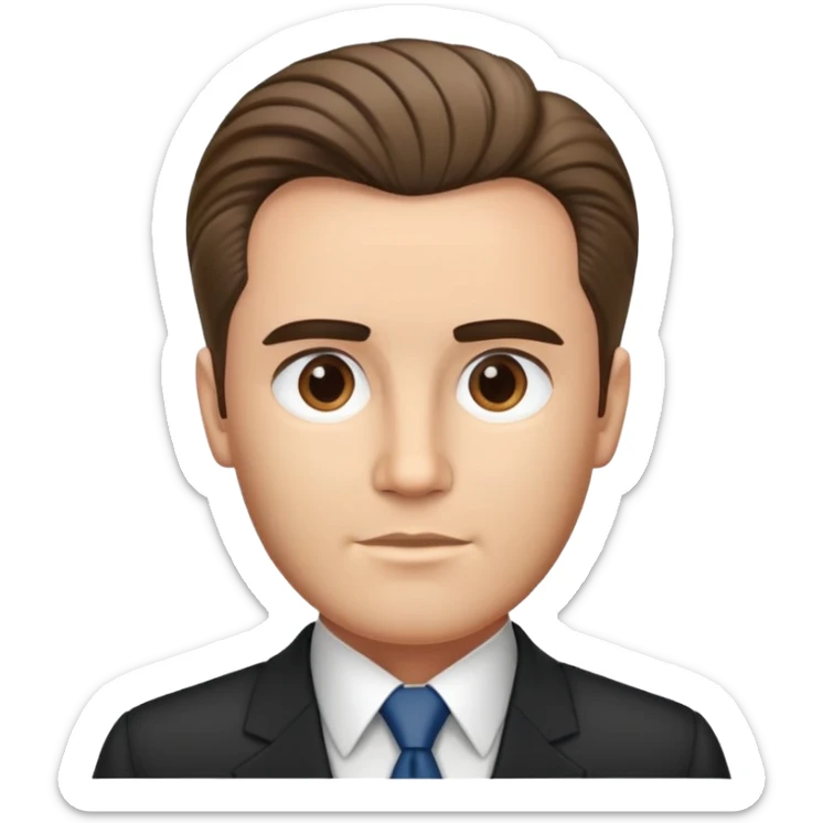 professional man with neat hair, business attire, professional appearance, named Fidel Chenèt sticker