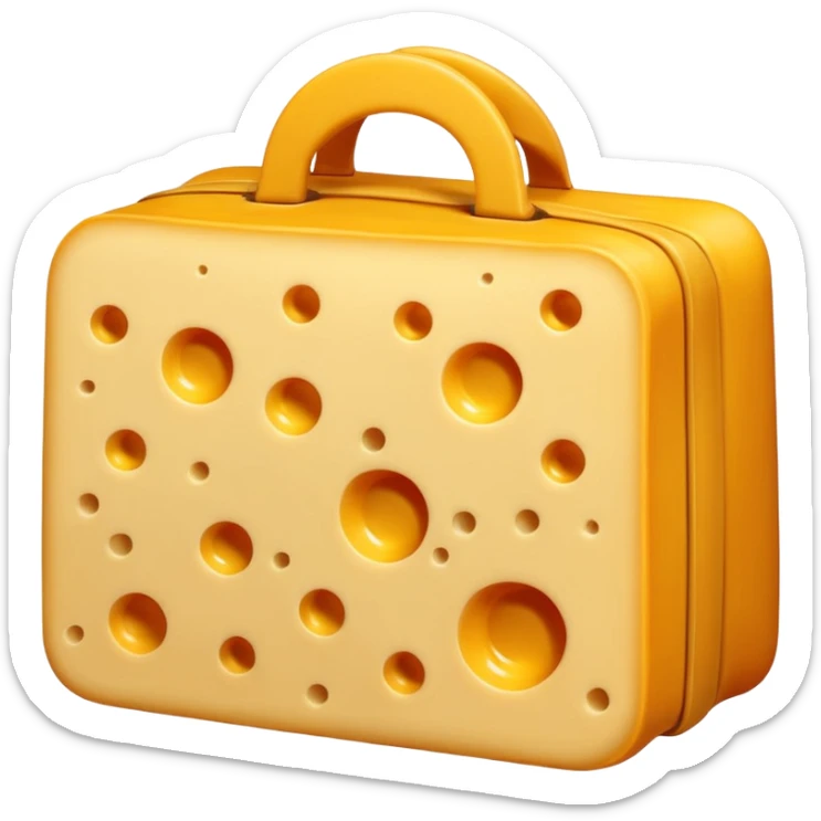 Crea un emoji estilo caricatura de una bolsa de Cheese Tris. sticker