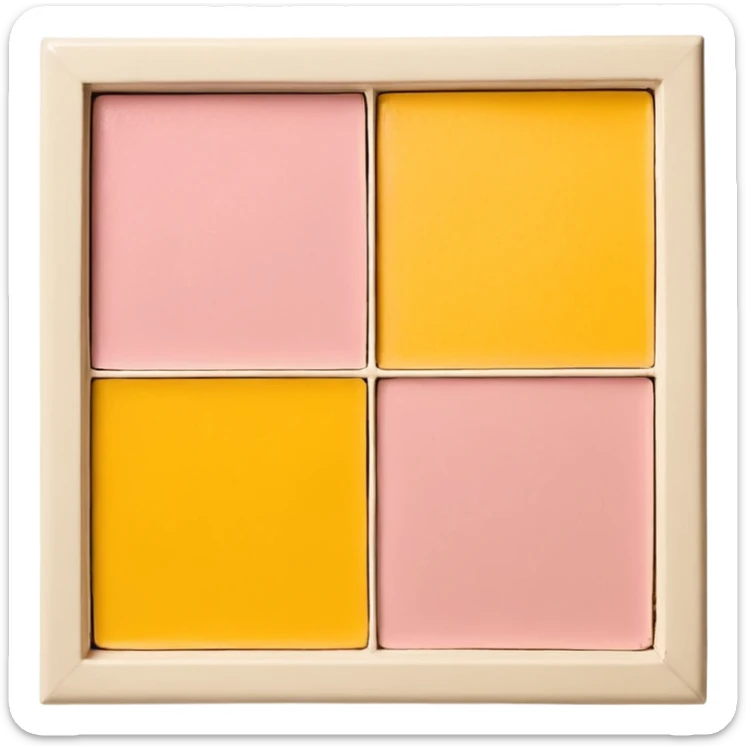 Quadratische Basisplatte mit abgerundeten Ecken, Farben: sanftes Beige für die Platte, zartes Rosa für die Öffnung). Details: Zentraler Kreis (Stomaöffnung) mit kleinen Löchern rundherum. Leichte Schatten für einen 3D-Effekt. Transparenter ovaler Beutel oben angedeutet, mit Klettverschluss. sticker