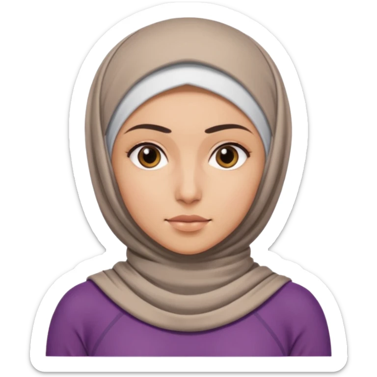 High resolution girl wearing a hijab and is a fitness trainer sticker