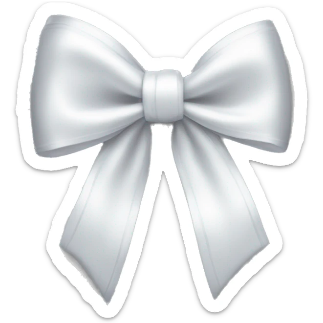 white satin bow sticker