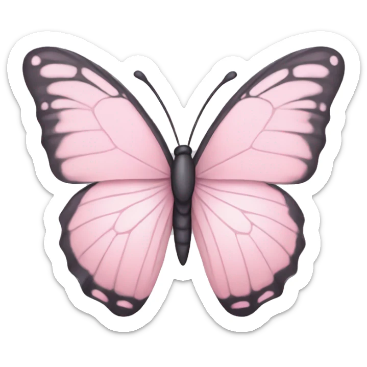 Pastel Pink butterfly sticker