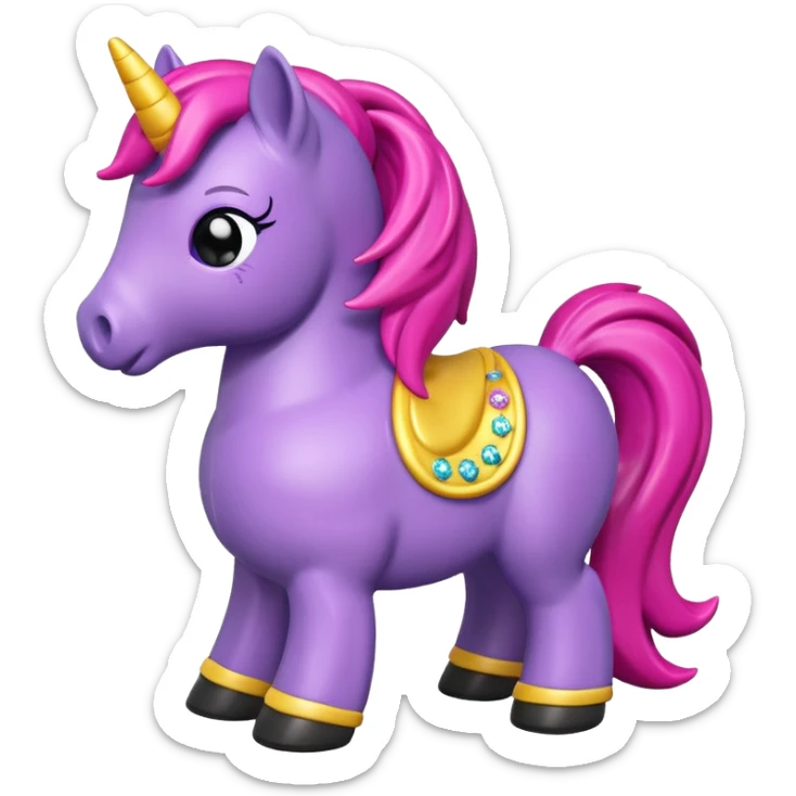  My Little Pony style vinyl fat horse toy figure  sticker