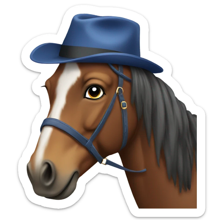 horse with hat sticker