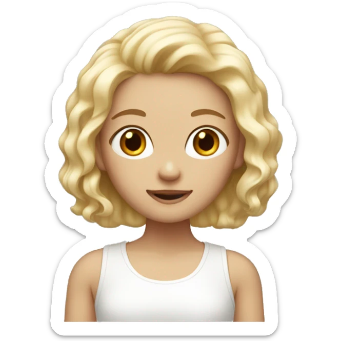 "Two girls, one white with blond hair, one white with red hair." sticker